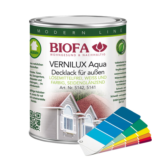 ERNILUX Акрилна емайллак боя "Аква" за екстериорна употреба, цветна, полугланц, без разтворители 514134