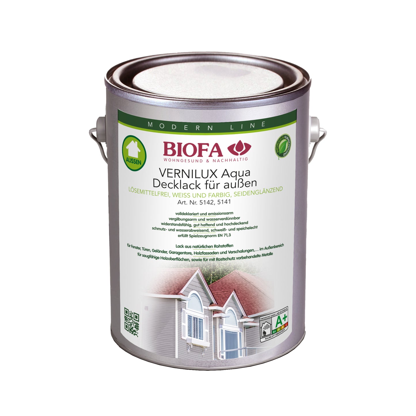 VERNILUX Aqua Покривен лак за външна употреба, бял, без разтворители, 5142